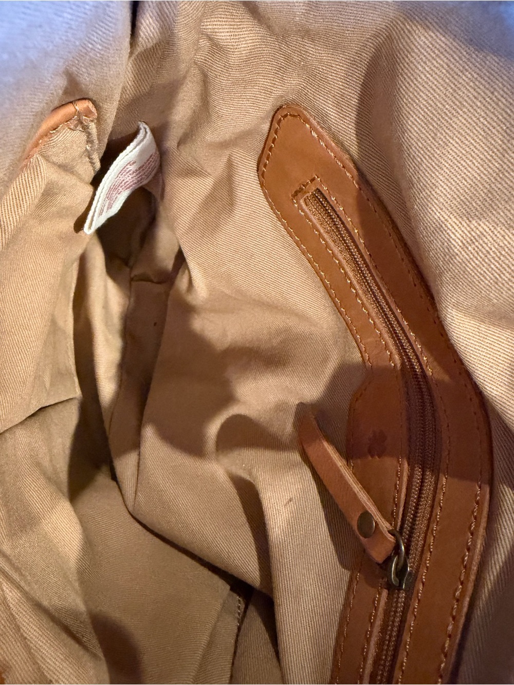 Lucky Brand Tan Leather Crossbody Bag Boho Leather Purse - Picture 5 of 9